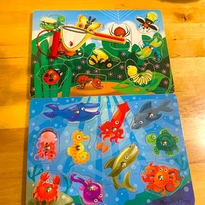 Melissa and Doug gently used magnetic puzzles lot of 2
